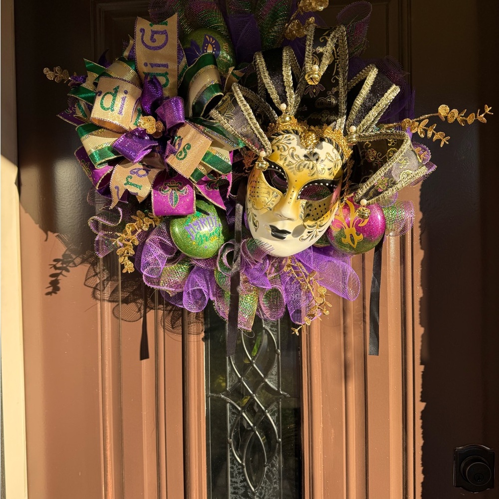 Mardi Gras Wreath